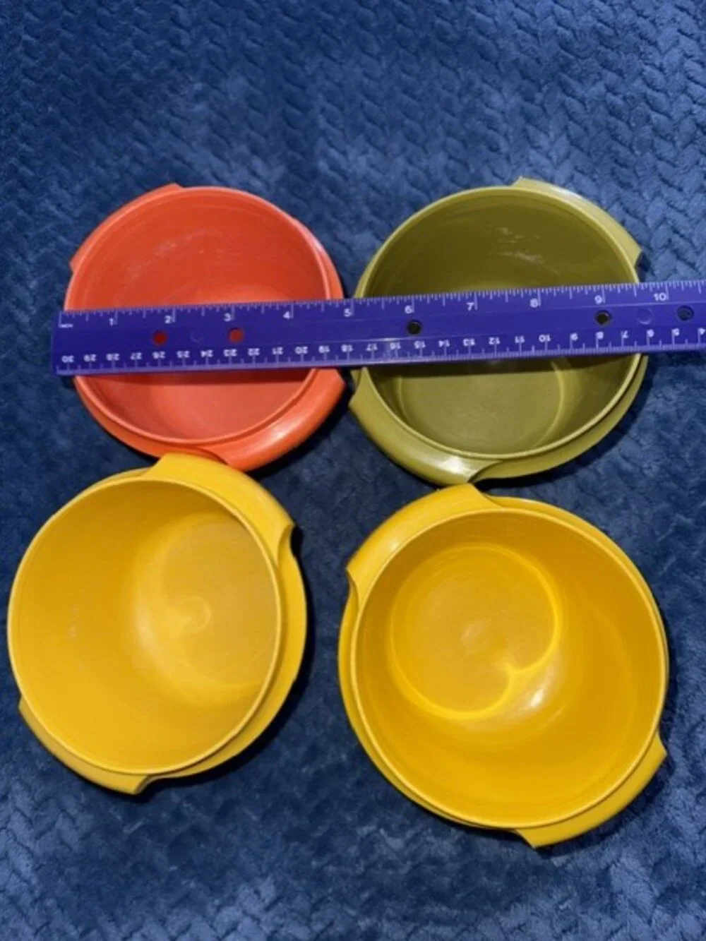 Vintage Tupperware Bowls Set of 4 – Retro Harvest Colors